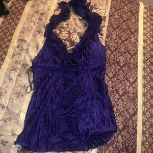 Going out top purple satin